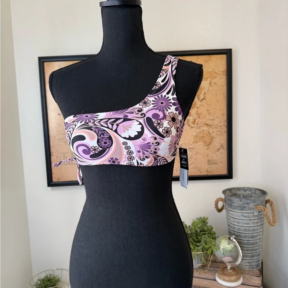 Salt + Cove one shoulder bikini top